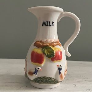 Vintage Artisan Little Milk Pitcher/Vase French Country Shabby Chic